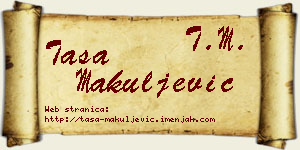 Tasa Makuljević vizit kartica